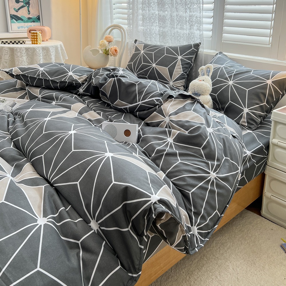 【金大器】天絲絨 床包四件組 床寢 床單 兩用被 套件組 薄床包 素色床包 高CP值床包-規格圖1