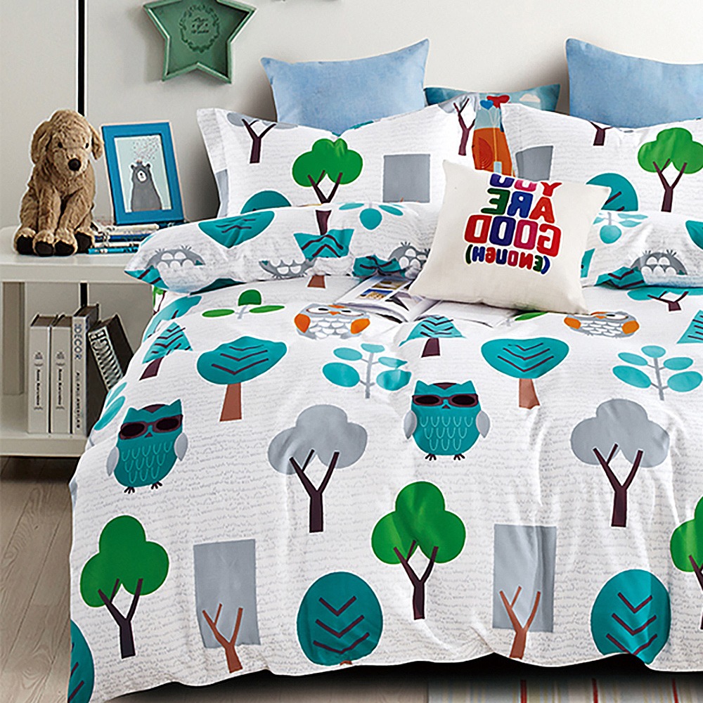 【金大器】天絲絨 床包四件組 床寢 床單 兩用被 套件組 薄床包 素色床包 高CP值床包-規格圖1