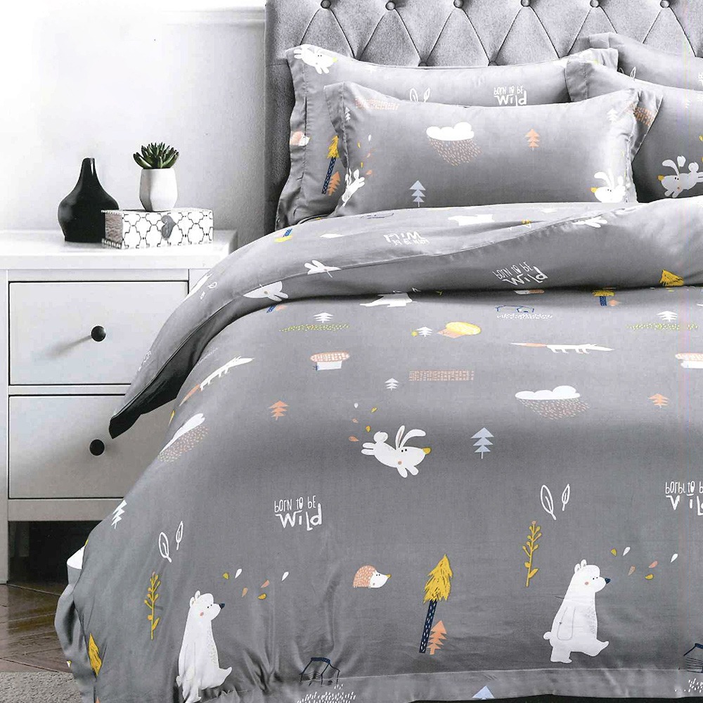 【金大器】50s萊賽爾纖維x3M吸濕排汗 床包四件組 床寢 床單 兩用被 套件組 薄床包 素色床包 高CP值床包-規格圖1