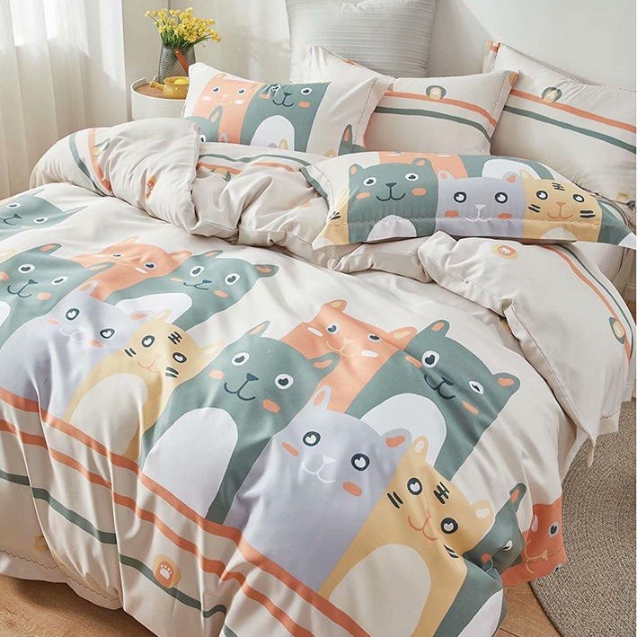 【金大器】50s萊賽爾纖維x3M吸濕排汗 床包四件組 床寢 床單 兩用被 套件組 薄床包 素色床包 高CP值床包-規格圖1