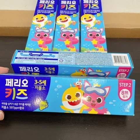 韓國碰碰狐pinkfong鯊魚寶寶babyshark兒童牙膏-細節圖2