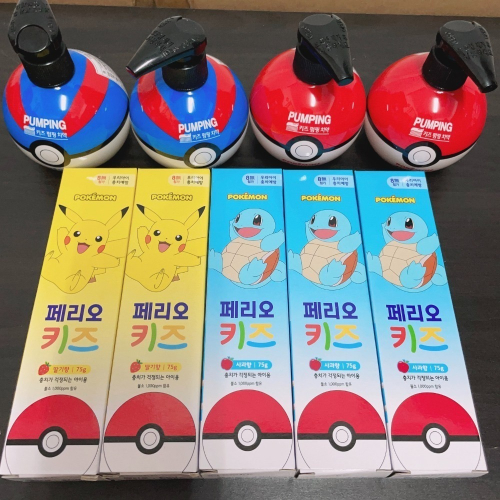 韓國直送 Pokemon 寶可夢牙膏75g/精靈球 按壓式牙膏250g