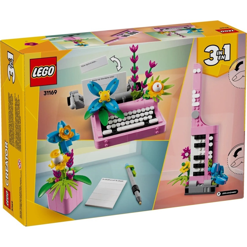 [Home&Brick] LEGO 31169 花飾打字機-細節圖2
