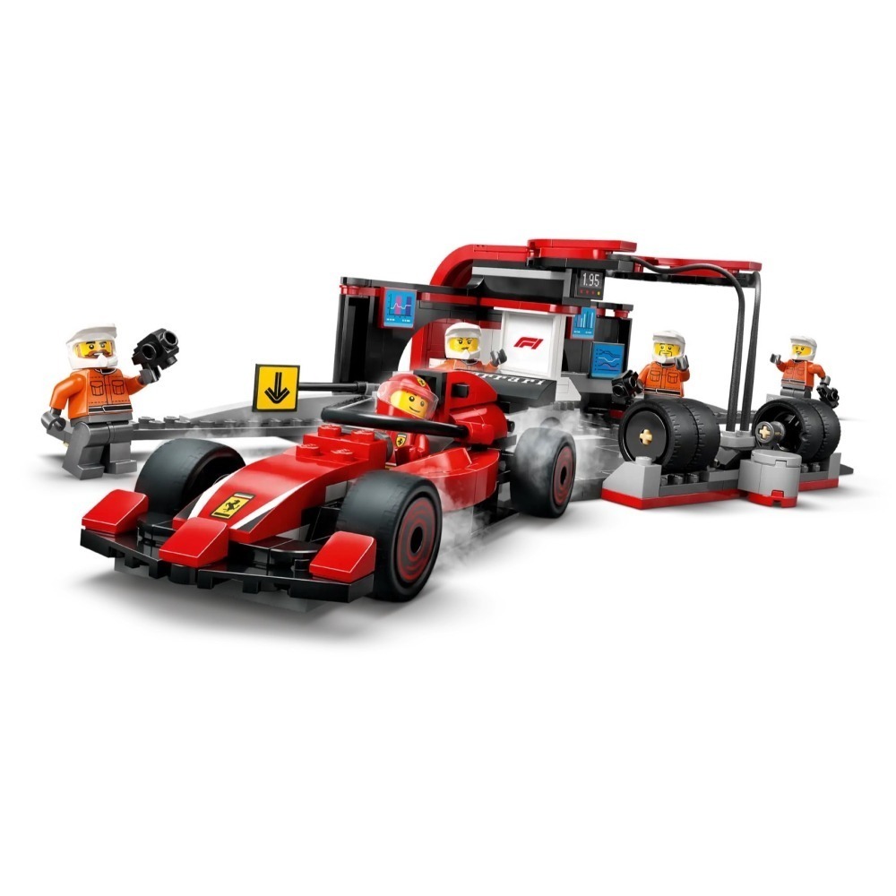 [Home&Brick] LEGO 60443 F1® 維修站、維修人員和 Ferrari 汽車-細節圖3