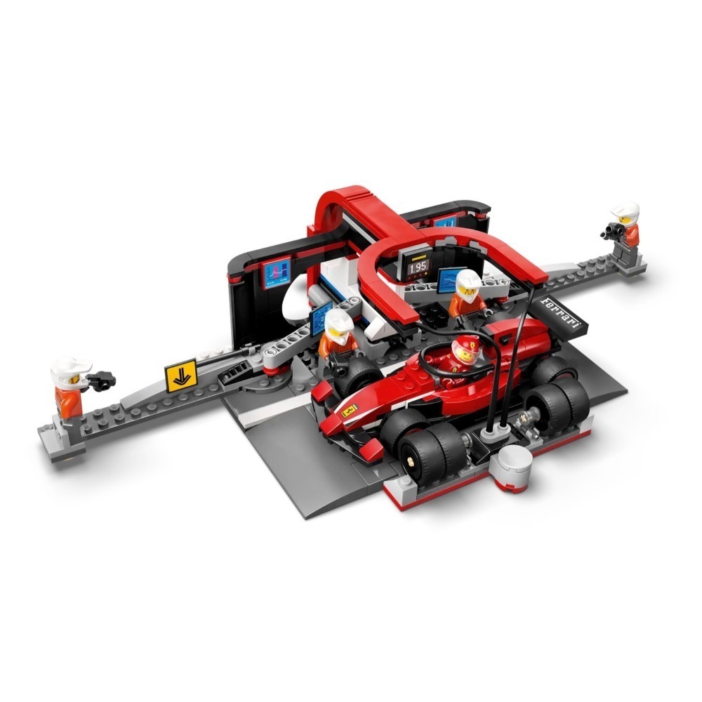 [Home&Brick] LEGO 60443 F1® 維修站、維修人員和 Ferrari 汽車-細節圖4