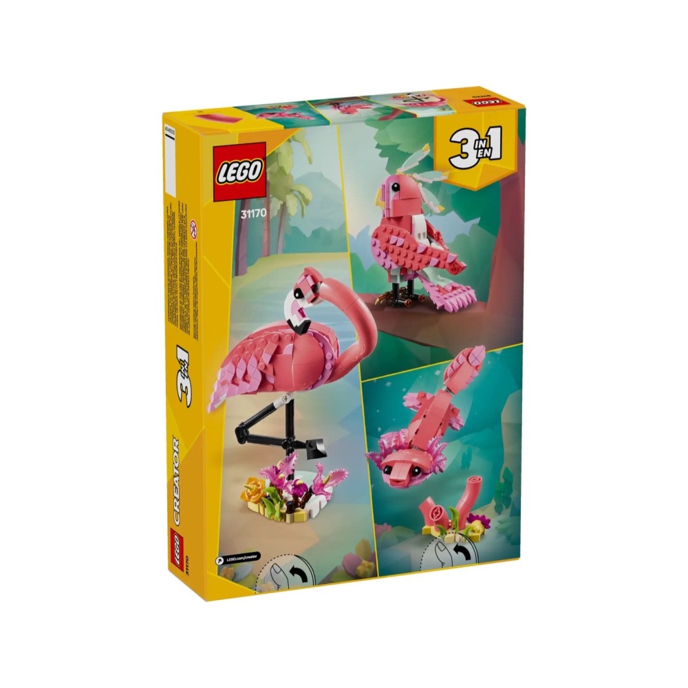 [Home&Brick] LEGO 31170  野生動物：粉紅紅鶴-細節圖2