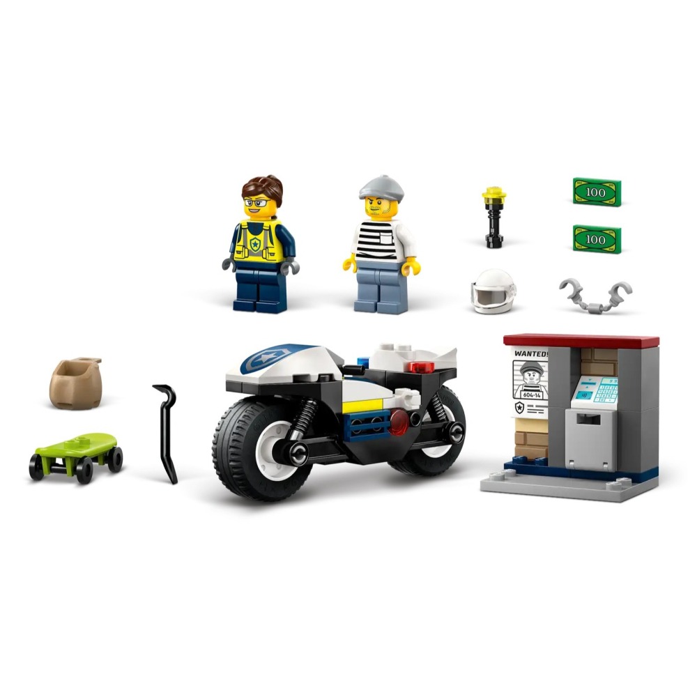 [Home&Brick] LEGO 60455 警用摩托車追逐戰-細節圖4