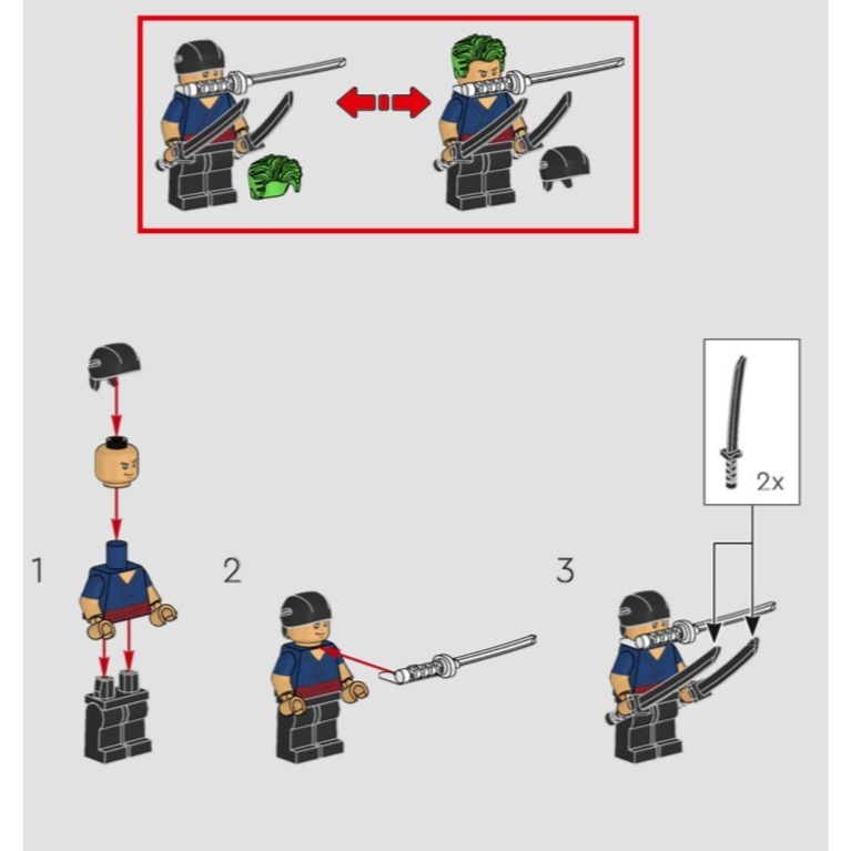 [Home&Brick] LEGO 75637 75640 拆賣人偶:Zoro-細節圖2