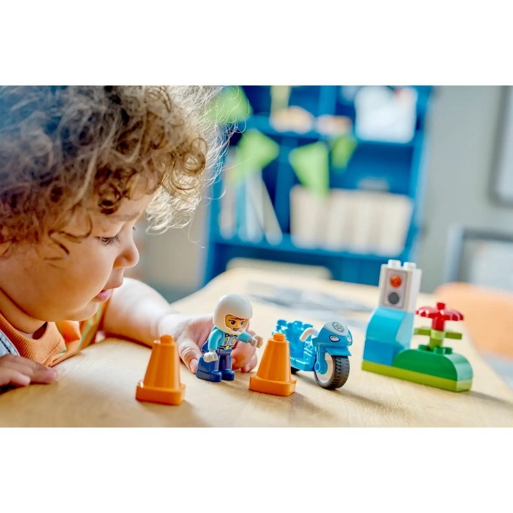 [Home&Brick] LEGO 10471 藍色警用摩托車-細節圖6