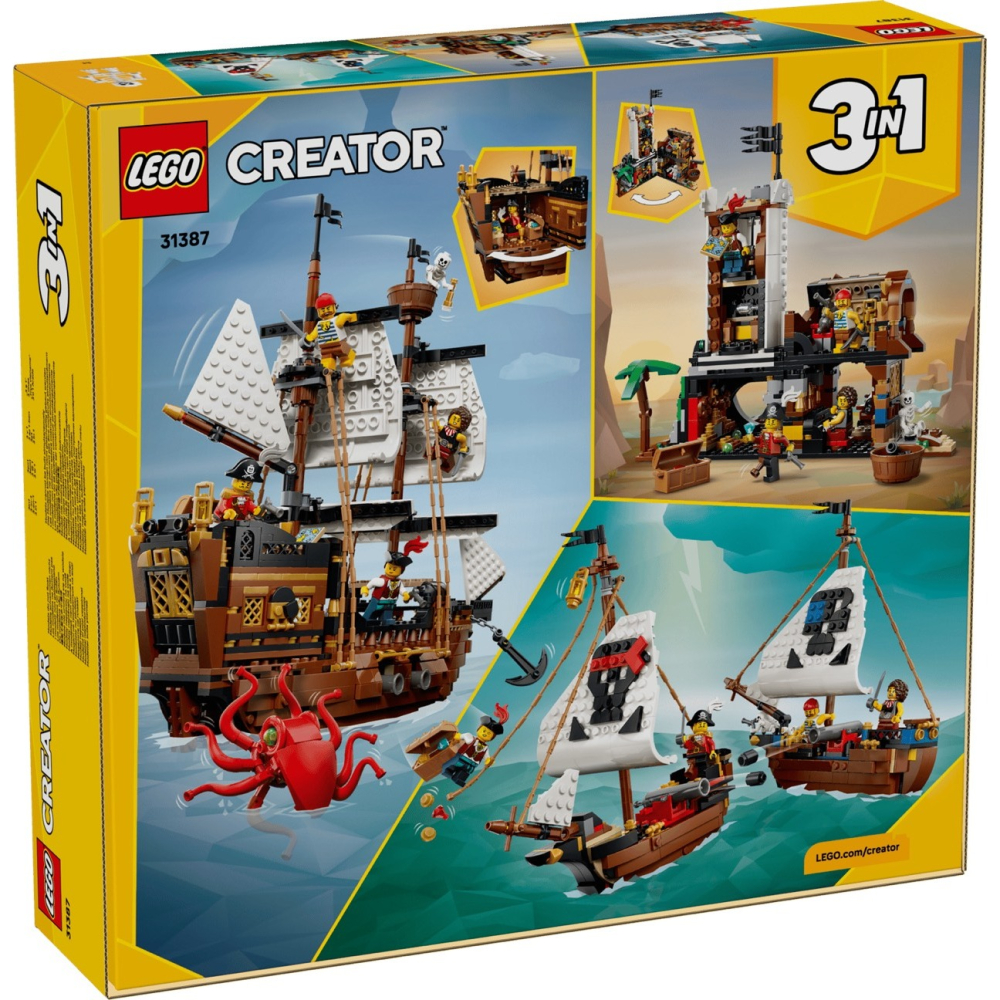 [Home&Brick] LEGO 31387 經典海盜船-細節圖2