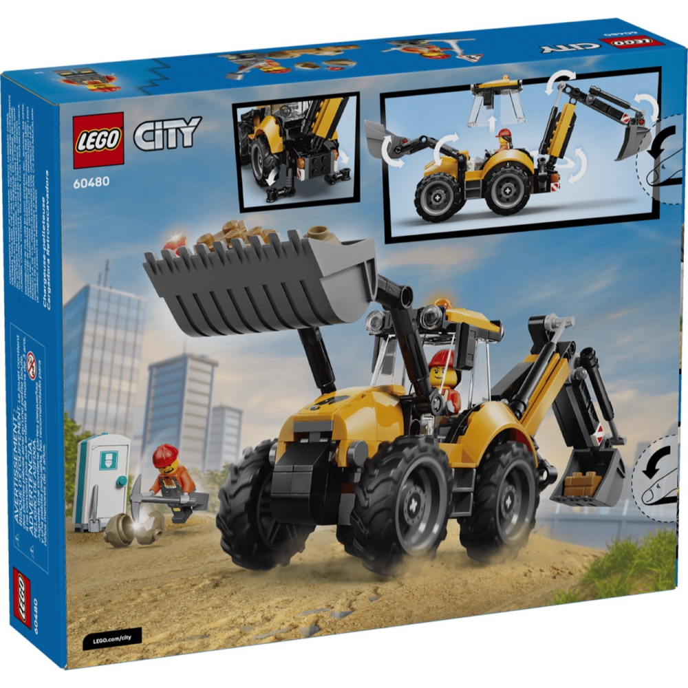 [Home&Brick] LEGO 60480 黃色反鏟裝載機-細節圖2