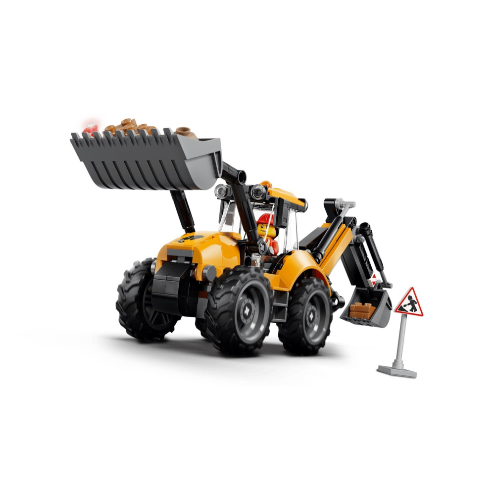 [Home&Brick] LEGO 60480 黃色反鏟裝載機-細節圖3