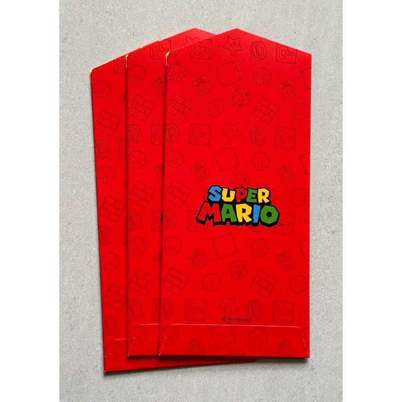 任天堂 switch 超級瑪利歐 瑪利歐兄弟 SUPER MARIO 紅包袋 1組3入-細節圖3