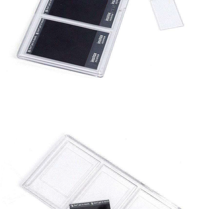 mini 3吋 透明壓克力相框 3宮格相框 壓克力相框 相框擺台 可以放3張mini底片 有附支架可站立-細節圖3
