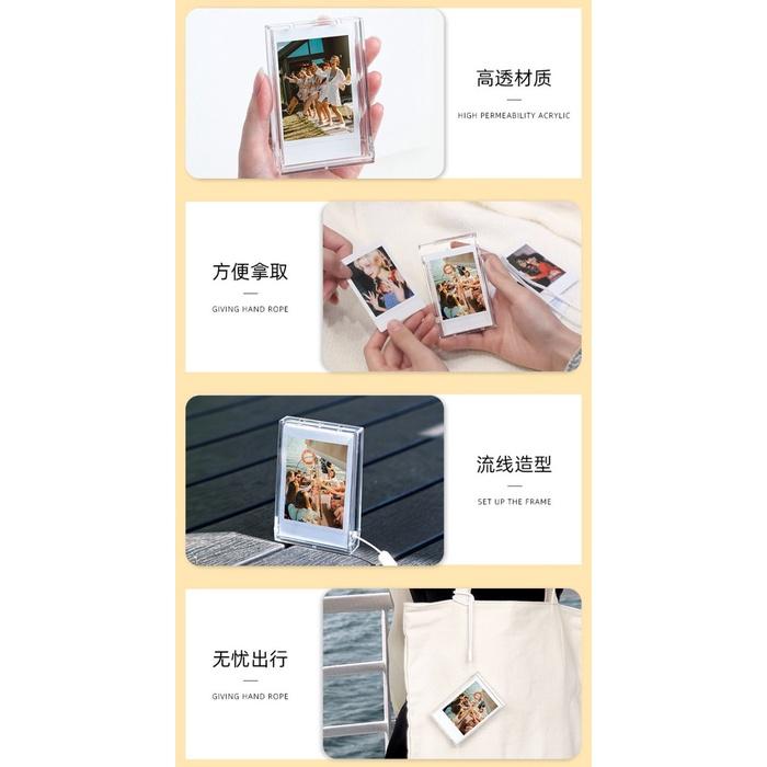 instax mini底片 便攜式相片盒 收納盒 含手腕帶 底片收納 相片收納 擺台相框 外出收納-細節圖6