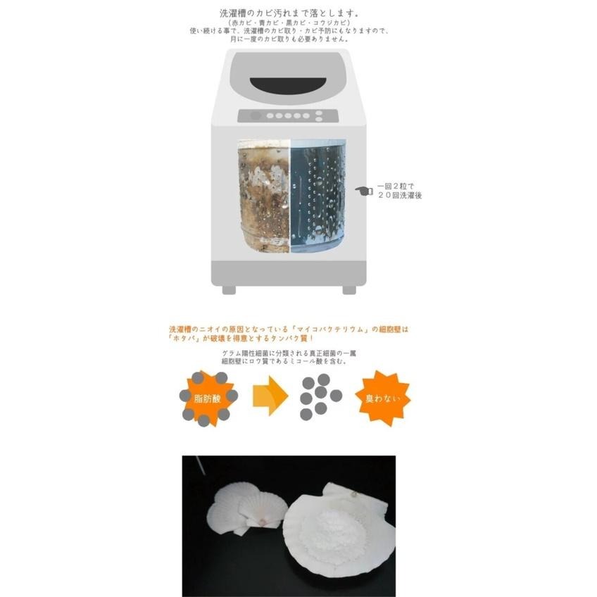 日本抗菌綜合研究所 HOTAPA 洗衣槽抗菌清潔錠 貝殼粉洗衣機去霉錠 一包45g 共100粒-細節圖4