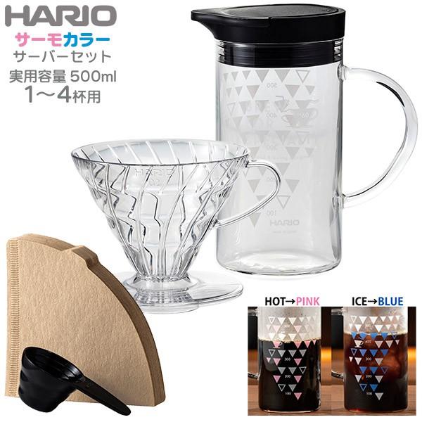 HARIO V60感溫變色咖啡壺組  VDSS-3012-B 溫度感應咖啡壺 咖啡壺 濾杯 濾紙  湯匙 日本製造-細節圖2