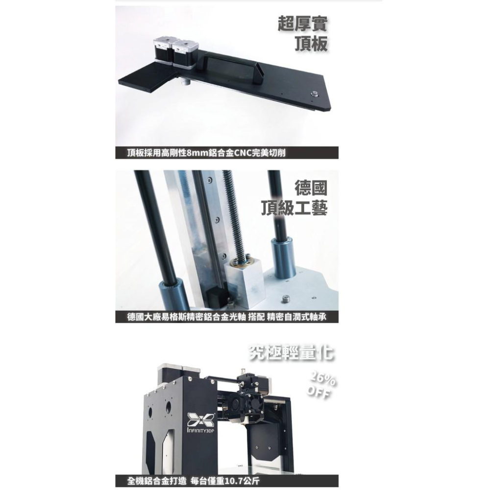 INFINITY3DP X1Speed 3D列印機 3D列表機 列印機 業界首選 公司貨-細節圖2