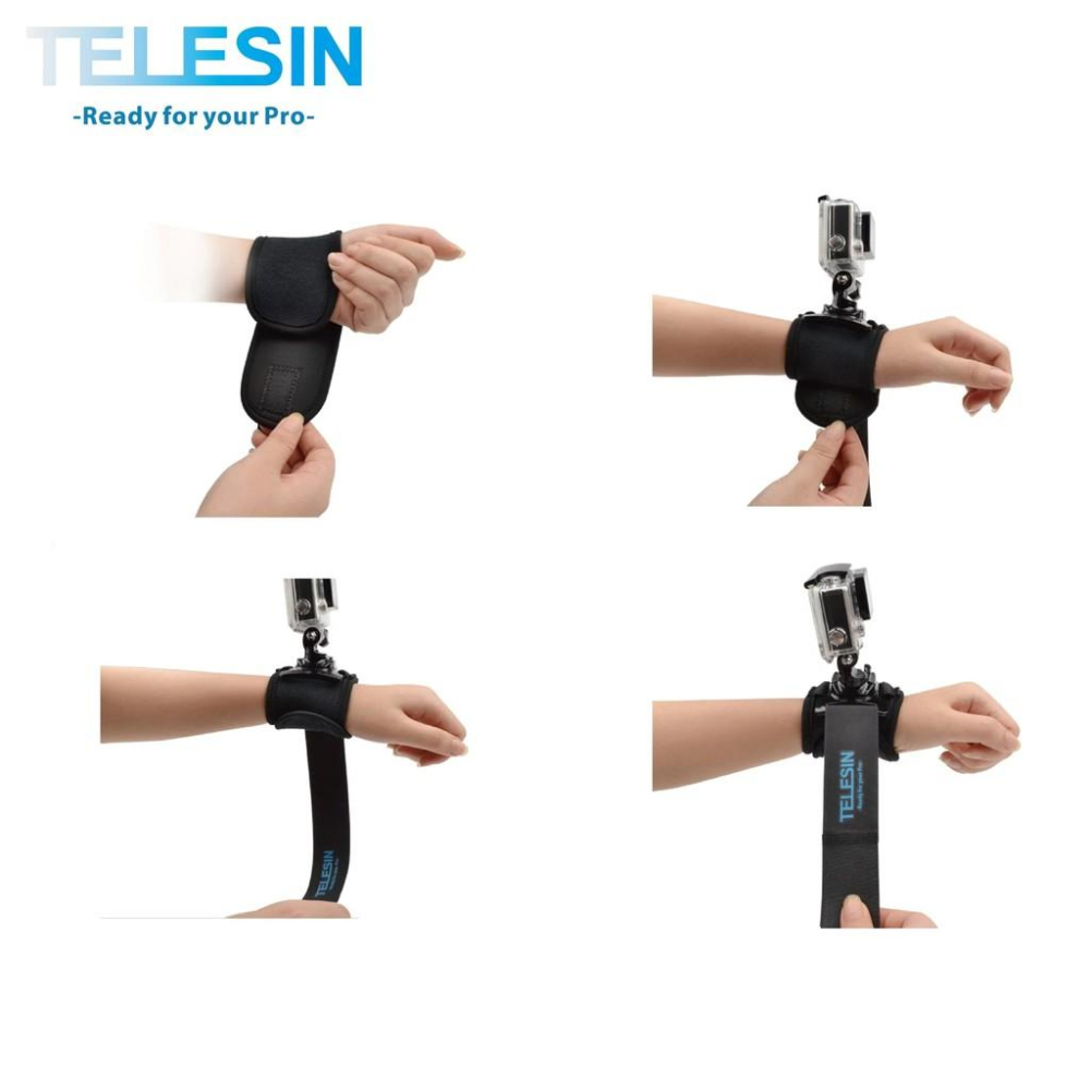 TELESIN GOPRO用手腕帶 手腕帶 可360度轉 適用GOPRO全系列相機-細節圖3