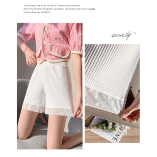 冰絲防走光安全褲 ｜蕾絲安全褲 ｜ 輕薄透氣 ｜ 寬鬆舒適 ｜ 安全褲 ｜ 居家褲 ｜ 睡褲 ｜ 柔軟不捲邊-細節圖8