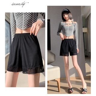 冰絲防走光安全褲 ｜蕾絲安全褲 ｜ 輕薄透氣 ｜ 寬鬆舒適 ｜ 安全褲 ｜ 居家褲 ｜ 睡褲 ｜ 柔軟不捲邊-細節圖9