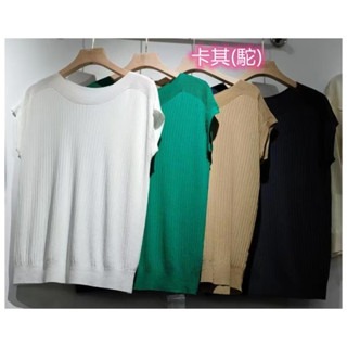 超涼感冰絲針織上衣 | 抖音爆款 | 寬鬆修身顯瘦短袖 | 冰絲針織羅文 | 2025新款-細節圖3