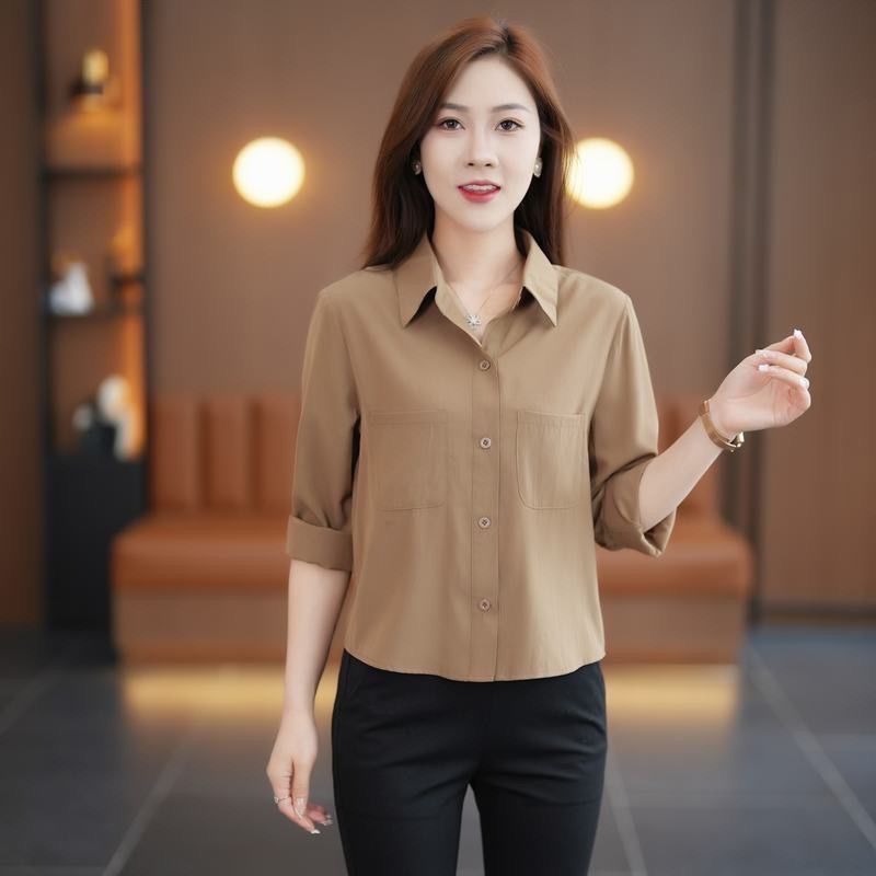 早春新款時尚氣質女襯衫-A0318S-細節圖2