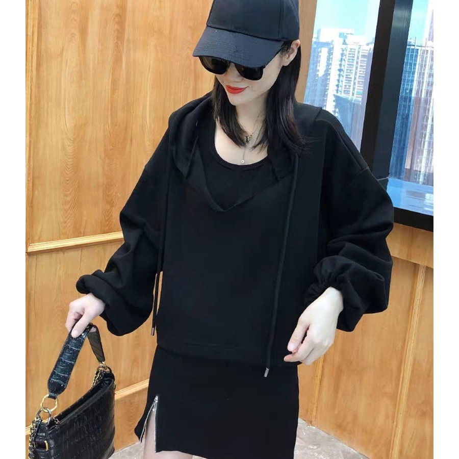 歐貨秋裝時尚外套吊帶裙兩件套-A0635-細節圖3