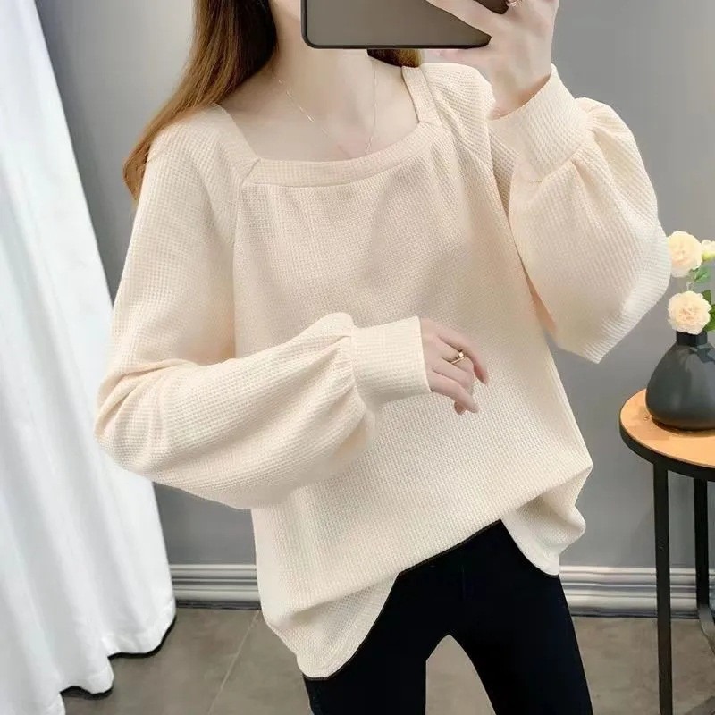 韓版華夫格甜美上衣-A1001-規格圖1