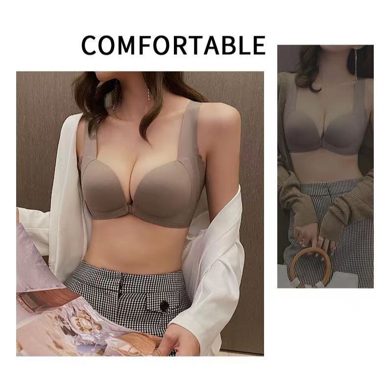 系影前扣真聚攏爆乳無鋼圈內衣-A1441-細節圖7