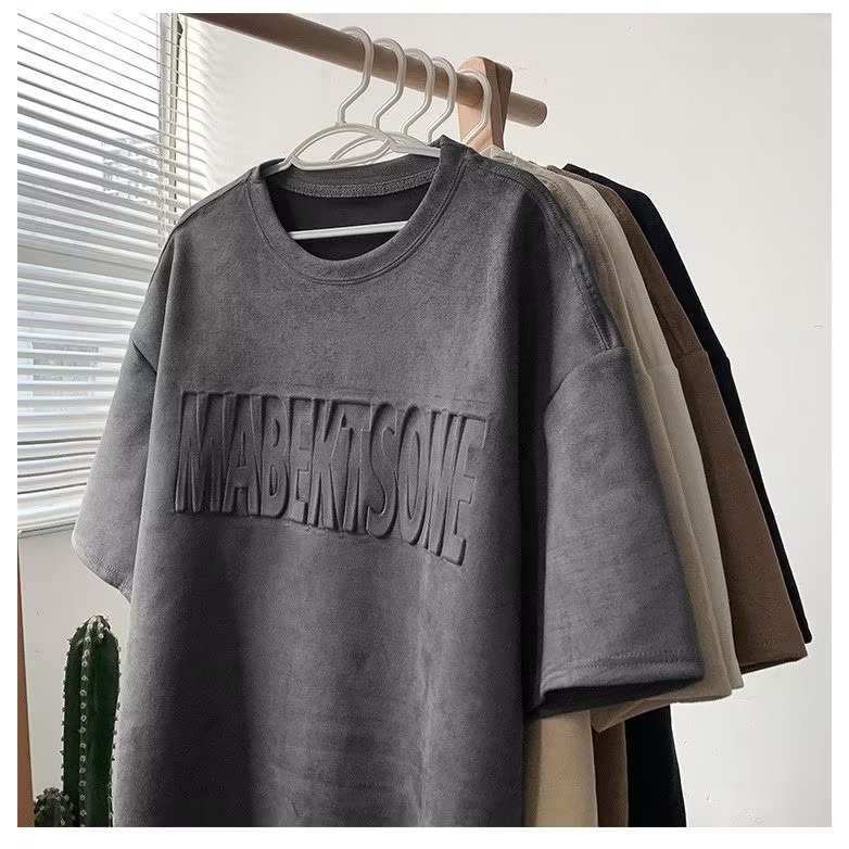 男款帥氣鋼印寬鬆上衣-A1818-細節圖2