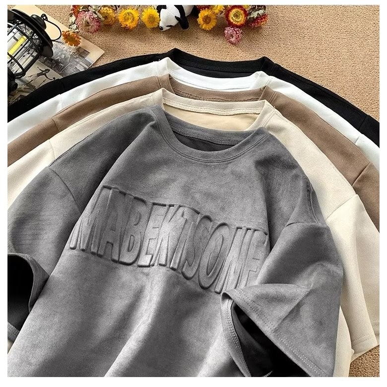 男款帥氣鋼印寬鬆上衣-A1818-細節圖4