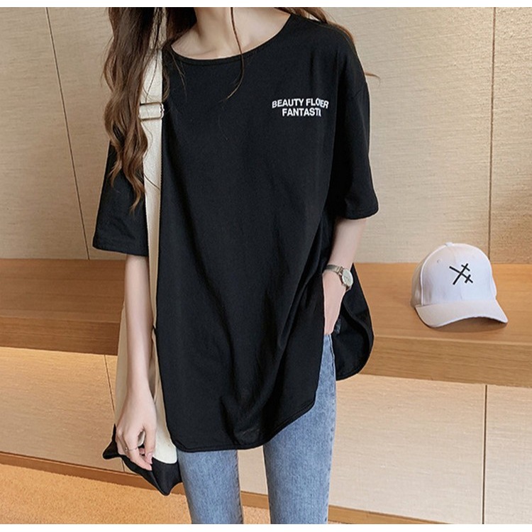 時尚字母印花開叉上衣-A1961-細節圖3