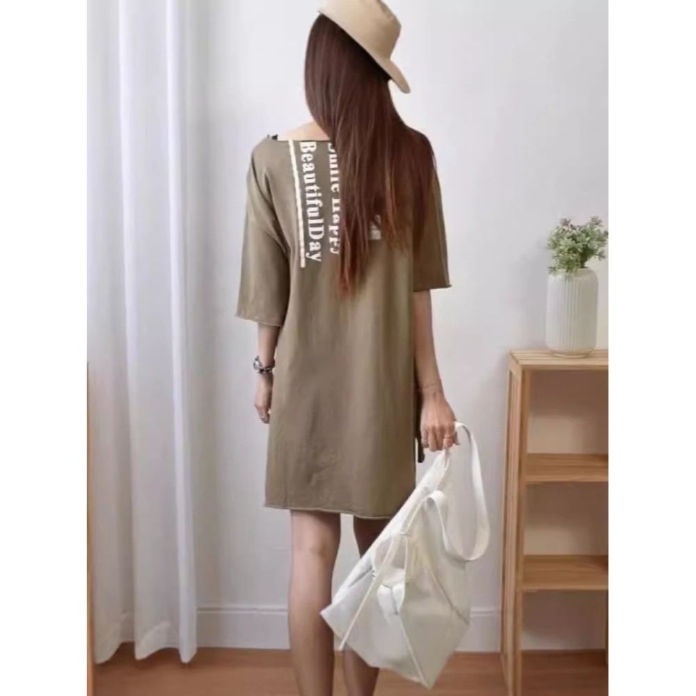 新款寬鬆休閒破洞設計感T恤-A2002-細節圖3