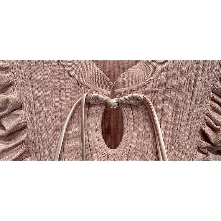 古典盤扣針織上衣-H0001-細節圖4