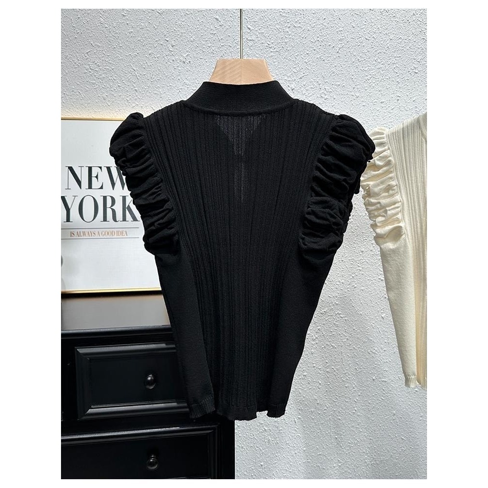 古典盤扣針織上衣-H0001-細節圖5