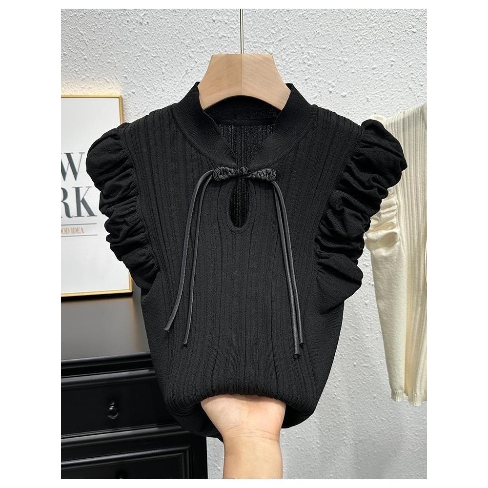 古典盤扣針織上衣-H0001-規格圖6