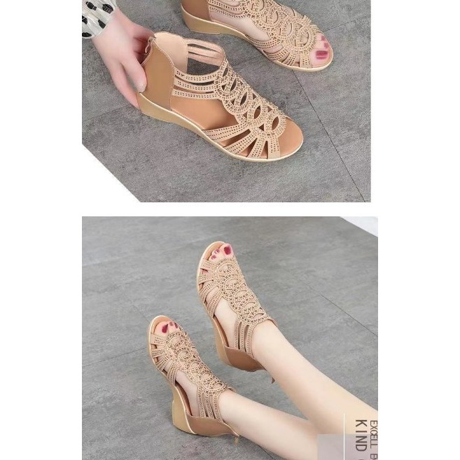 爆款軟底水鑽增高軟底羅馬鞋-H0025-細節圖3