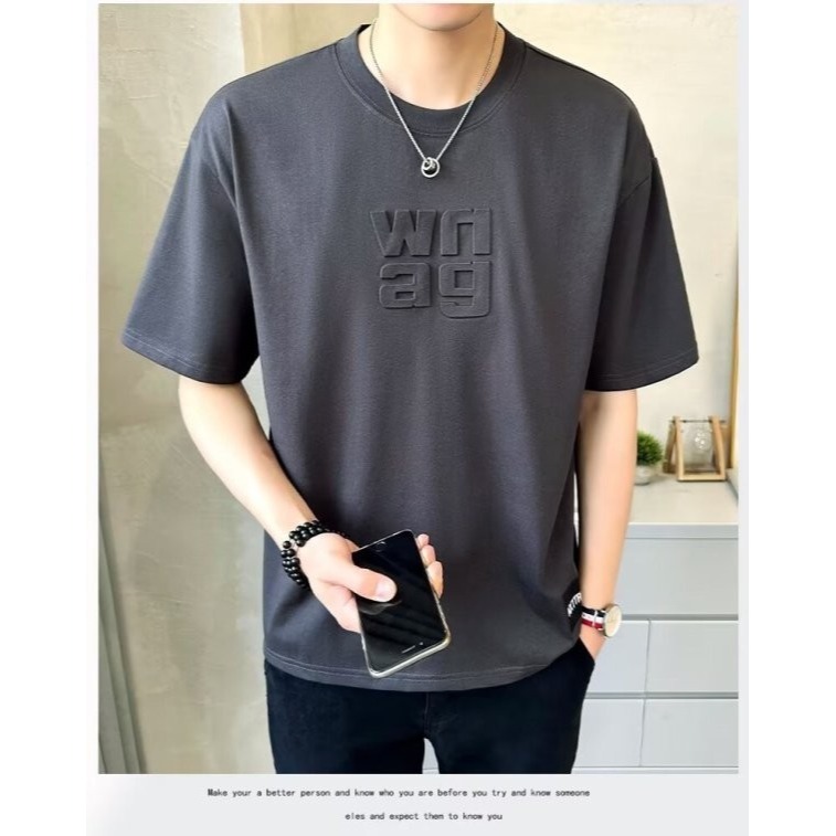 男士鋼印字母貼標帥氣上衣-H0026-細節圖2