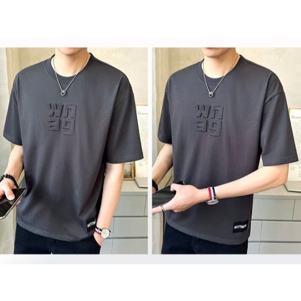 男士鋼印字母貼標帥氣上衣-H0026-細節圖3
