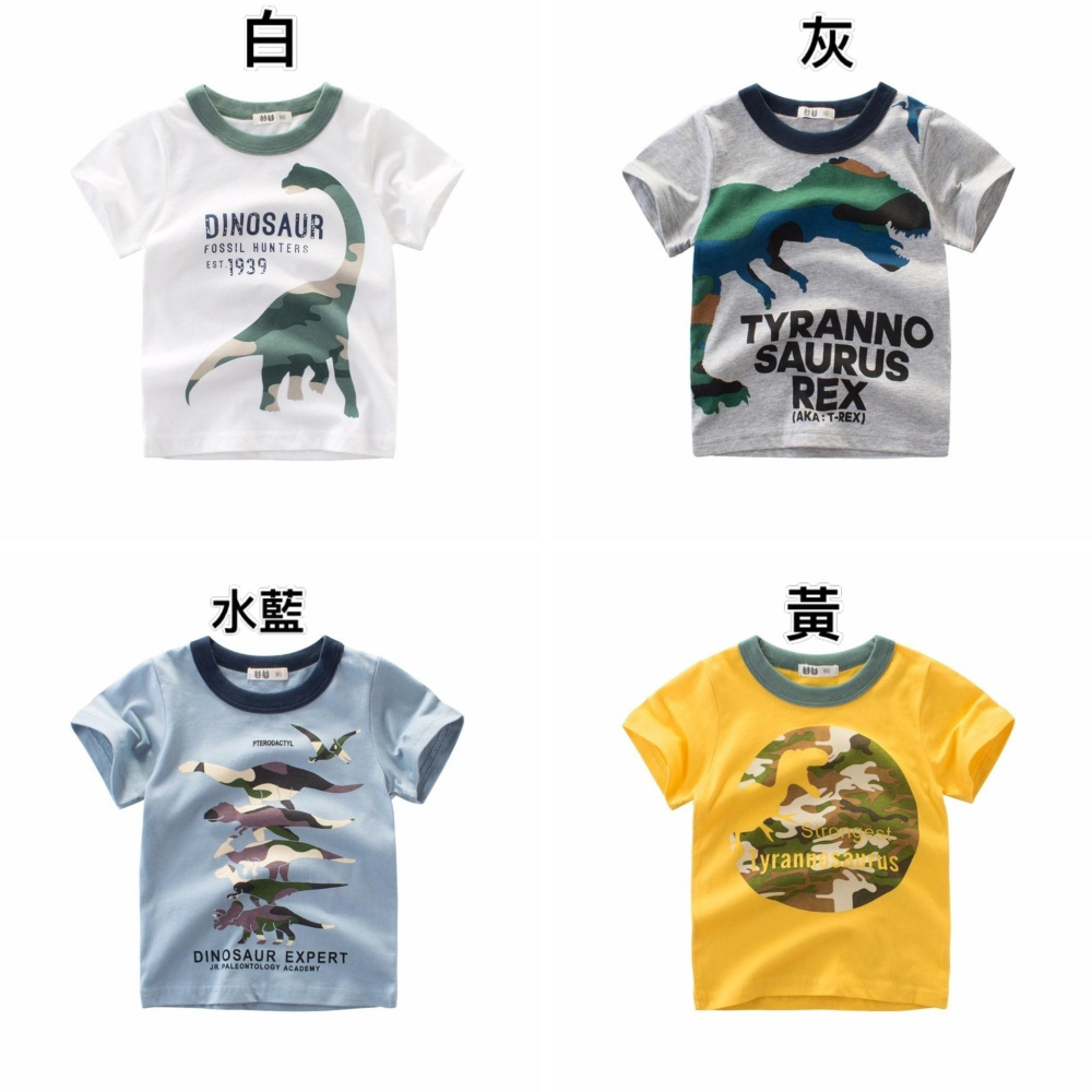 兒童恐龍純棉T恤-H0031-細節圖7