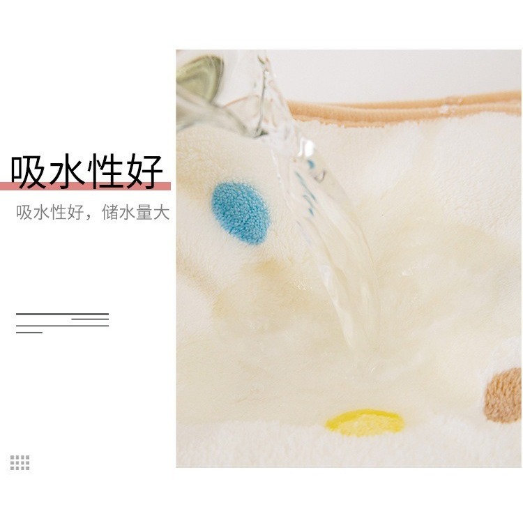 印花小貓毛巾浴巾乾髮帽套裝-B0775-細節圖8
