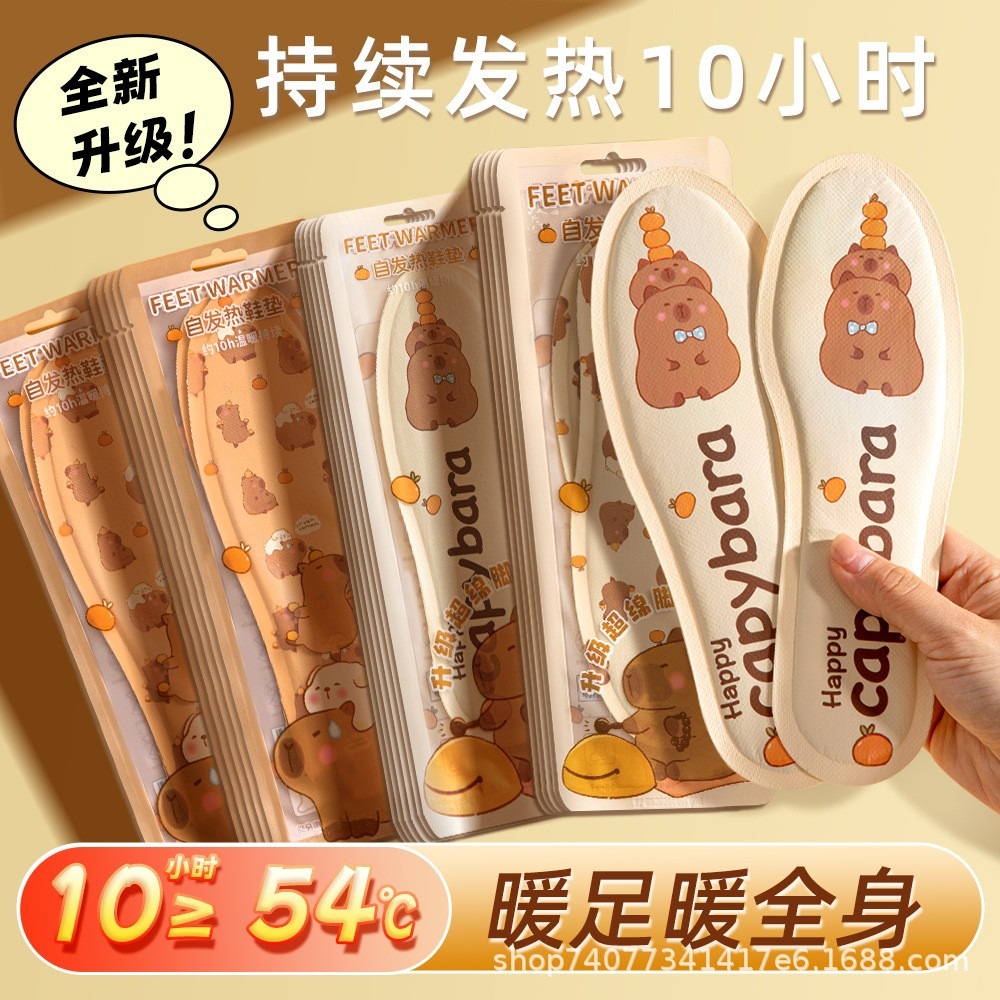卡通自發熱暖鞋墊一組5雙-F0207-細節圖5