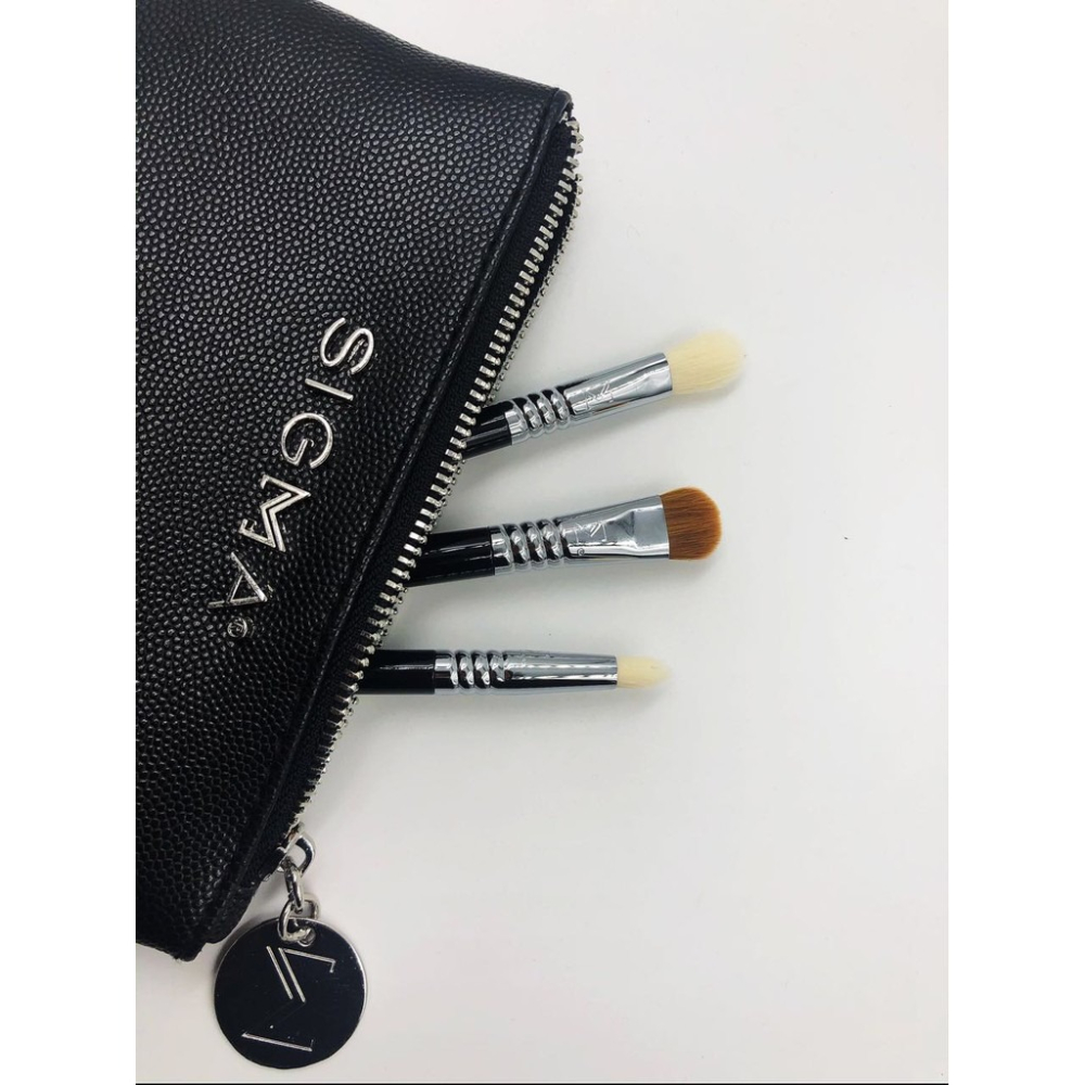 【愛來客】Sigma Glam ＇N Go Mini Eye Brush Set 迷你眼部刷具+化妝包 4件組-細節圖5