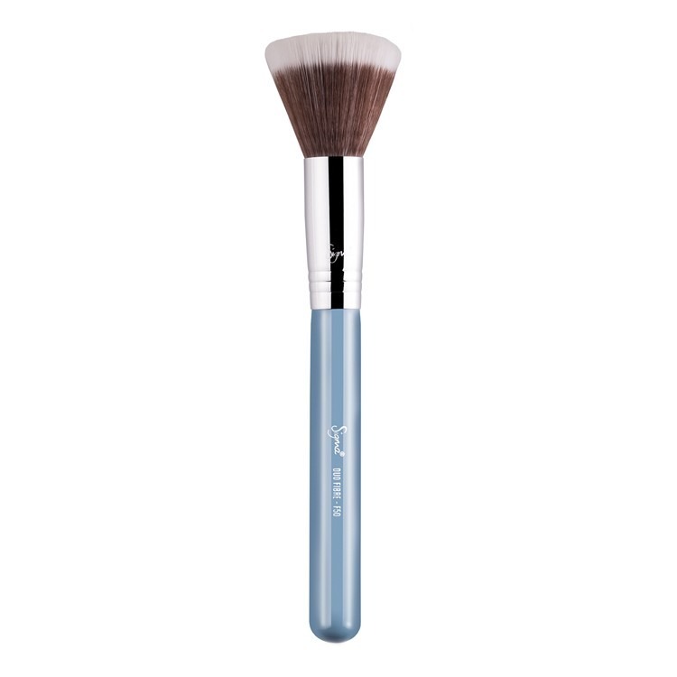 【愛來客】☆美國Sigma官方授權經銷商☆  F50- DUO FIBRE BRUSH(天藍色)   腮紅刷 散粉刷-細節圖2