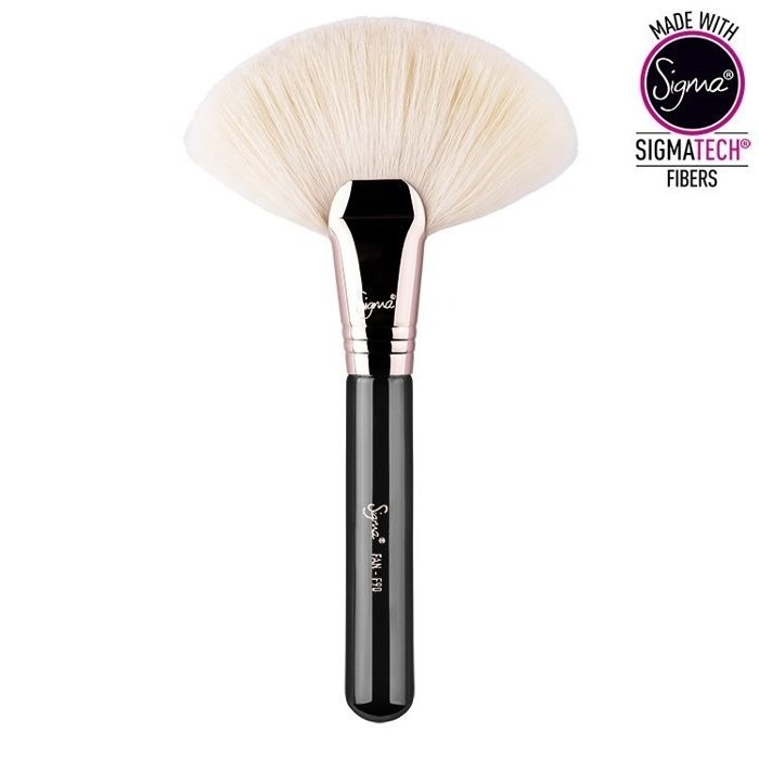 【愛來客】☆美國Sigma官方授權經銷商☆Sigma F90-FAN BRUSH (玫瑰金)扇形刷粉餅修容刷 化妝刷-細節圖2