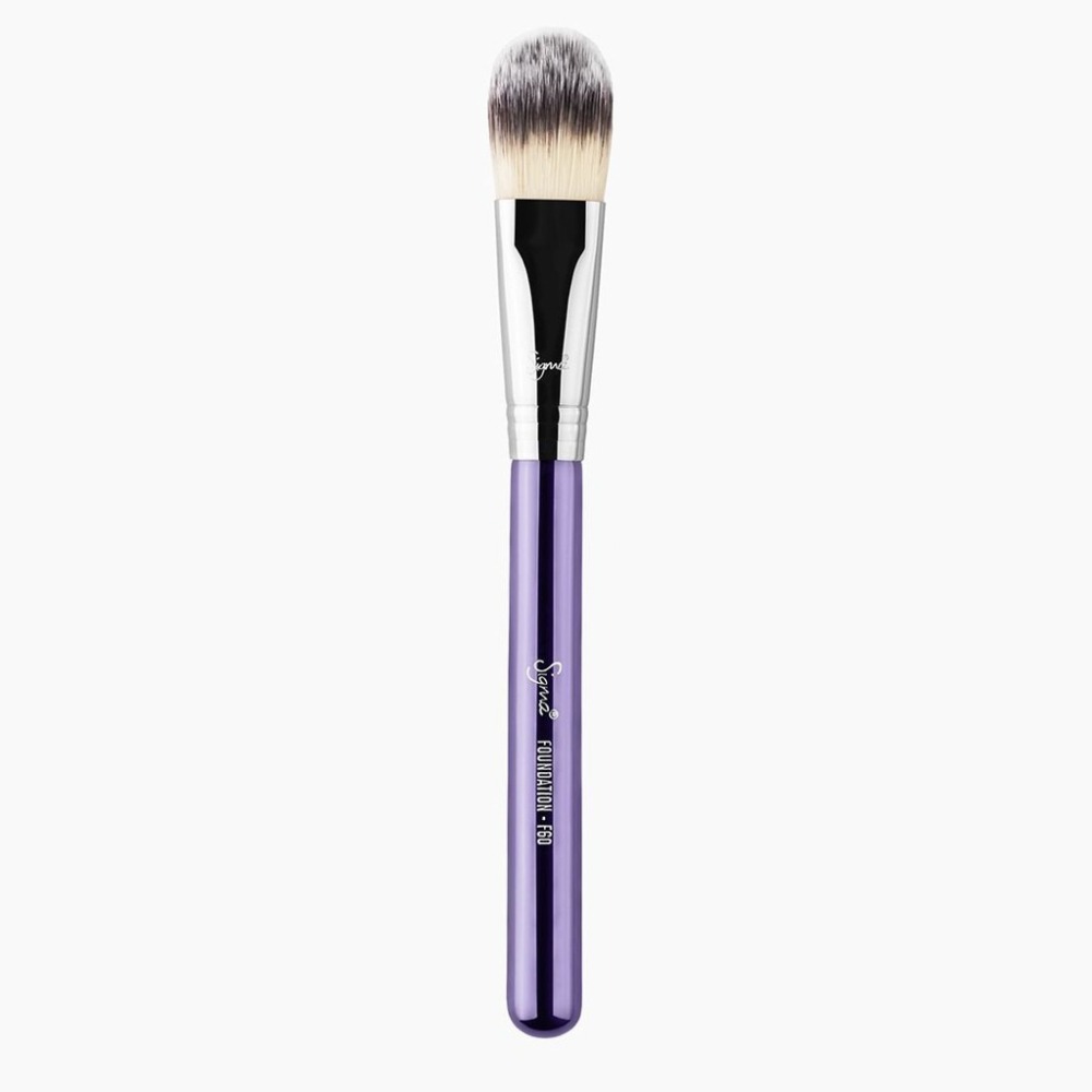 【愛來客】☆美國Sigma官方授權經銷商☆Sigma F60 FOUNDATION BRUSH(紫色)粉底刷 化妝刷-細節圖2