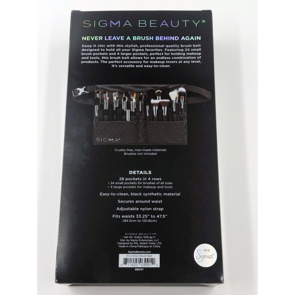 【愛來客】☆美國Sigma官方授權經銷商☆ PRO ARTIST BRUSH BELT化妝包 收納包  黑色化妝刷腰包-細節圖6