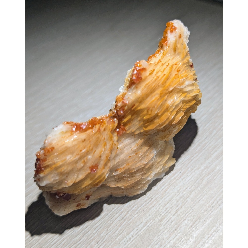 摩洛哥 釩鉛礦共生重晶石 扇形結晶 礦物標本 收藏件-細節圖5