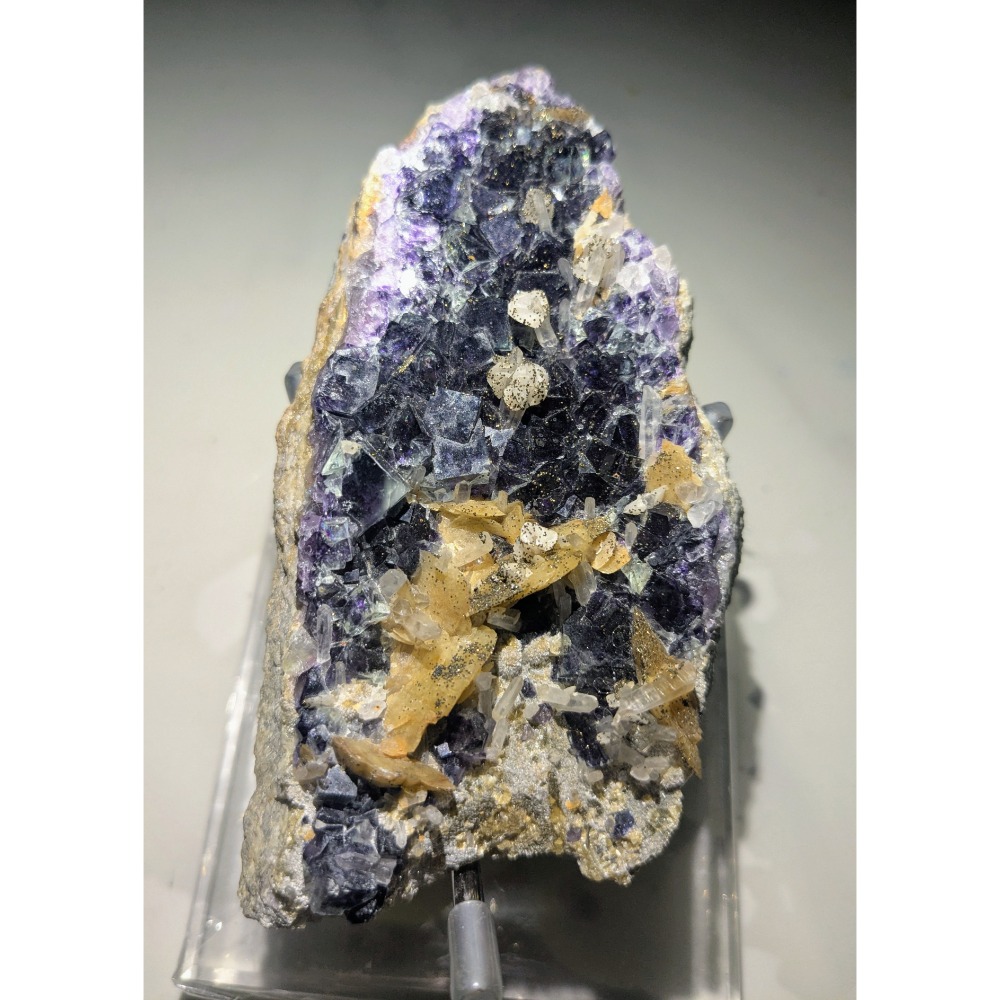 內蒙古 幻影螢石共生 菱鐵礦 水晶標本-細節圖3